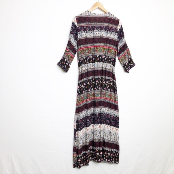 Bohemian multicolored, button-down maxi dress - Picture 2 of 9